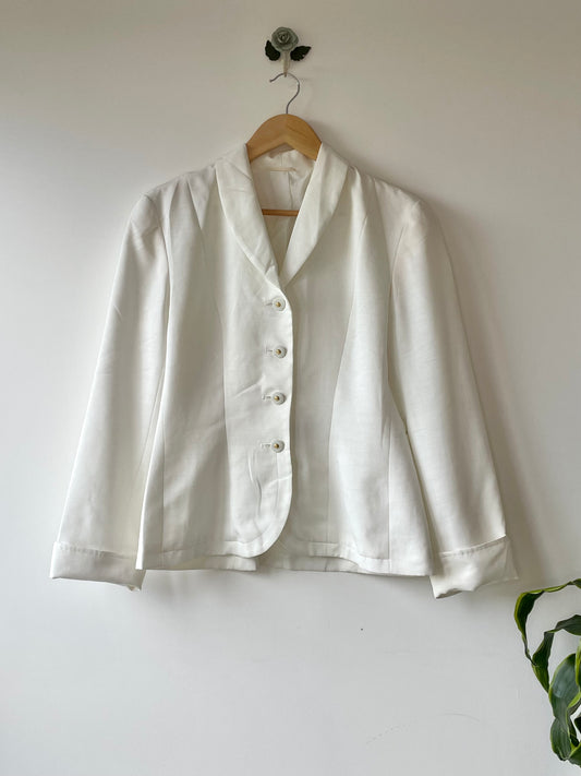 Alexon white silk mix blazer