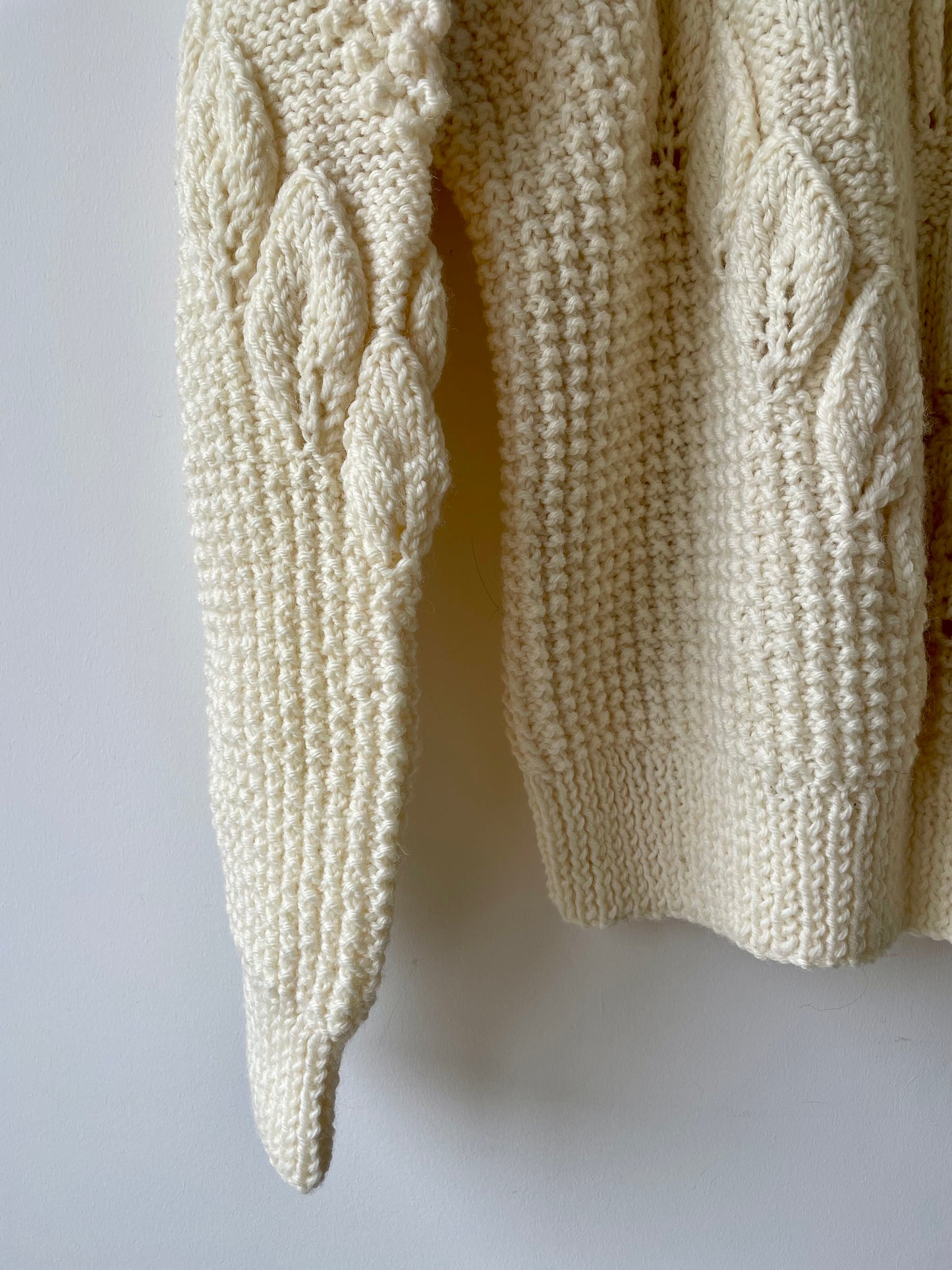 Textured hand-knitted jumper