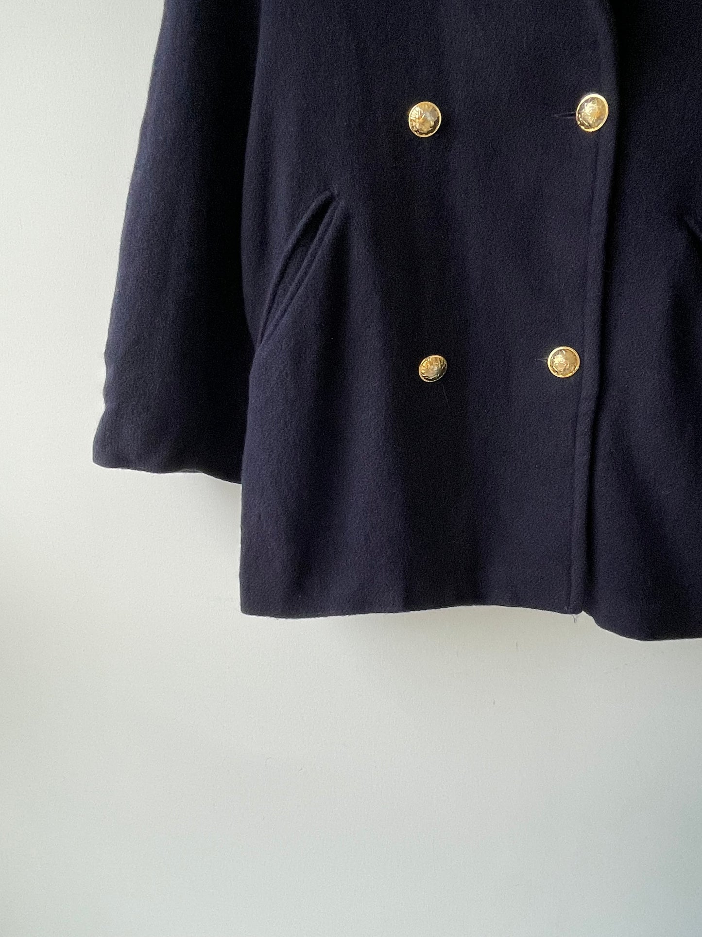 Vintage pure new wool pea coat