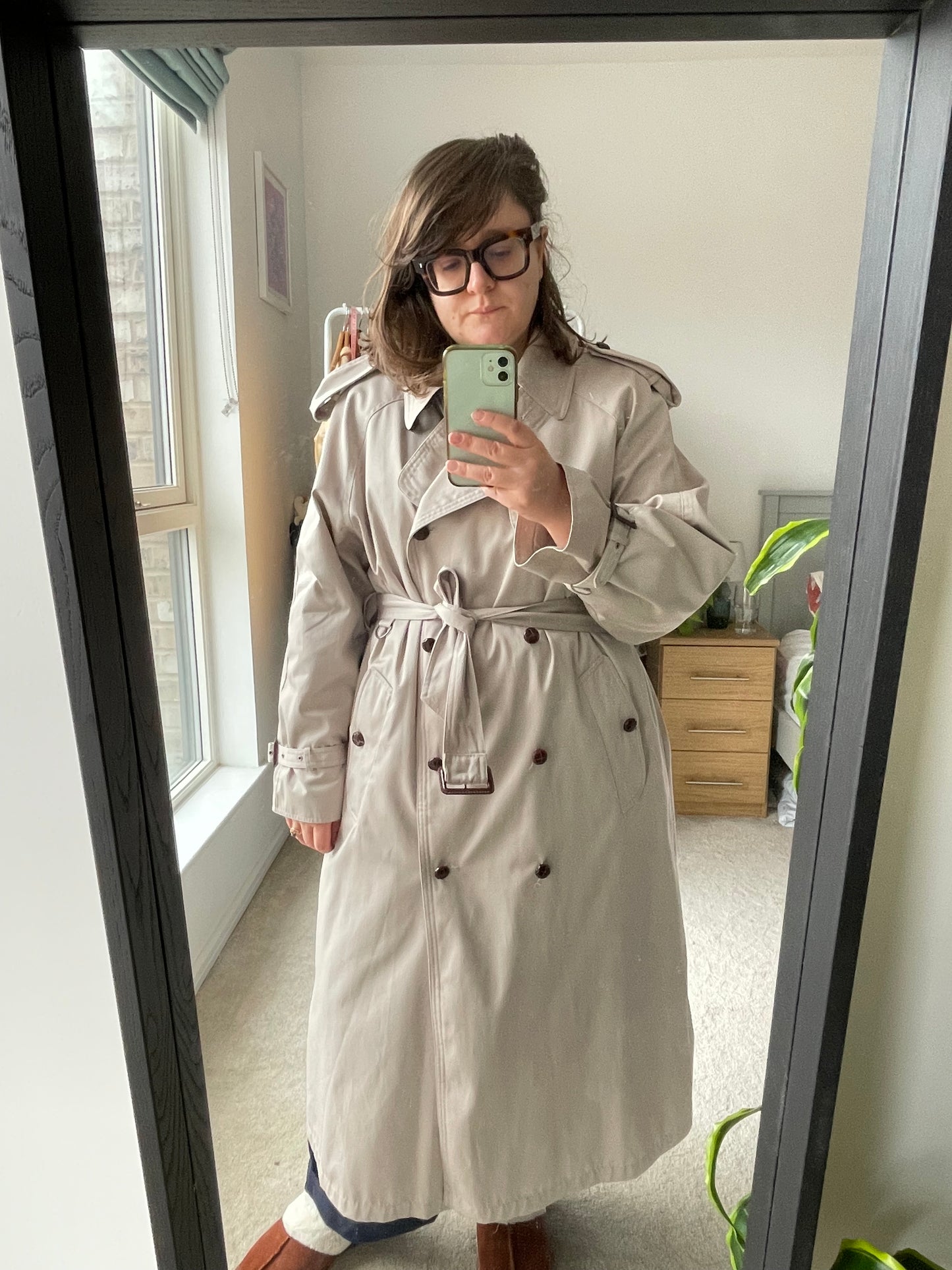 Nuage trench coat with detachable lining