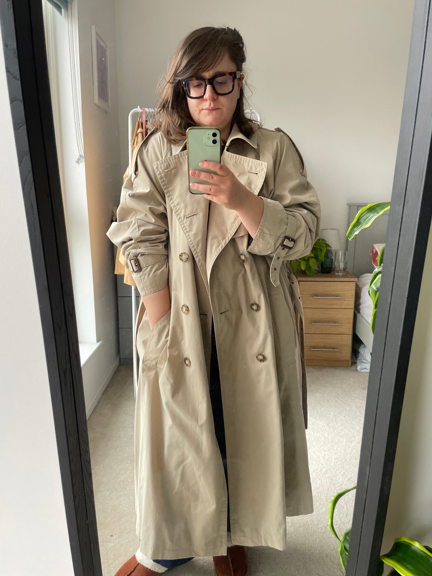 St Michael classic beige trench coat