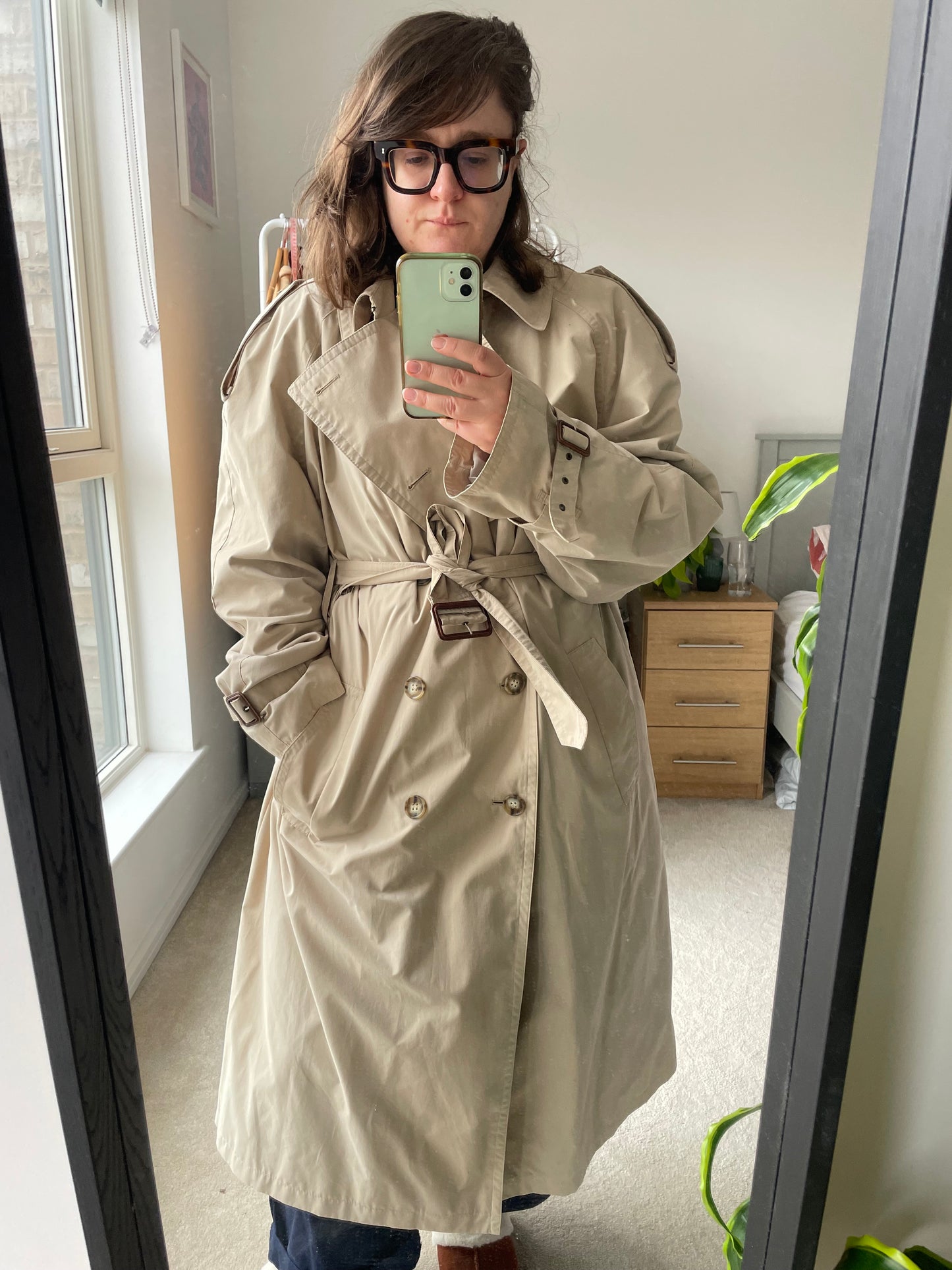 St Michael classic beige trench coat